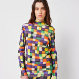 Top BOBO CHOSES Cuello Alto Rainbow Plaid