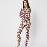 Top BOBO CHOSES Cuello Alto Rainbow Plaid