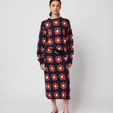 Jersey BOBO CHOSES Flower Jacquard Navy