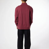 Sudadera BLUE BANANA Unisex Iconic Half Zip Burgundy