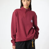 Sudadera BLUE BANANA Unisex Iconic Half Zip Burgundy