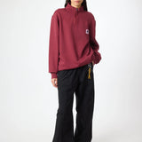 Sudadera BLUE BANANA Unisex Iconic Half Zip Burgundy