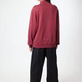 Sudadera BLUE BANANA Unisex Iconic Half Zip Burgundy