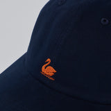 MERZ B SCHWANEN Schwanen-Logo Baumwolltwill Nachtblaue Kappe