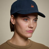 Gorra MERZ B SCHWANEN Swan Logo Cotton Twill Night Blue / Nut
