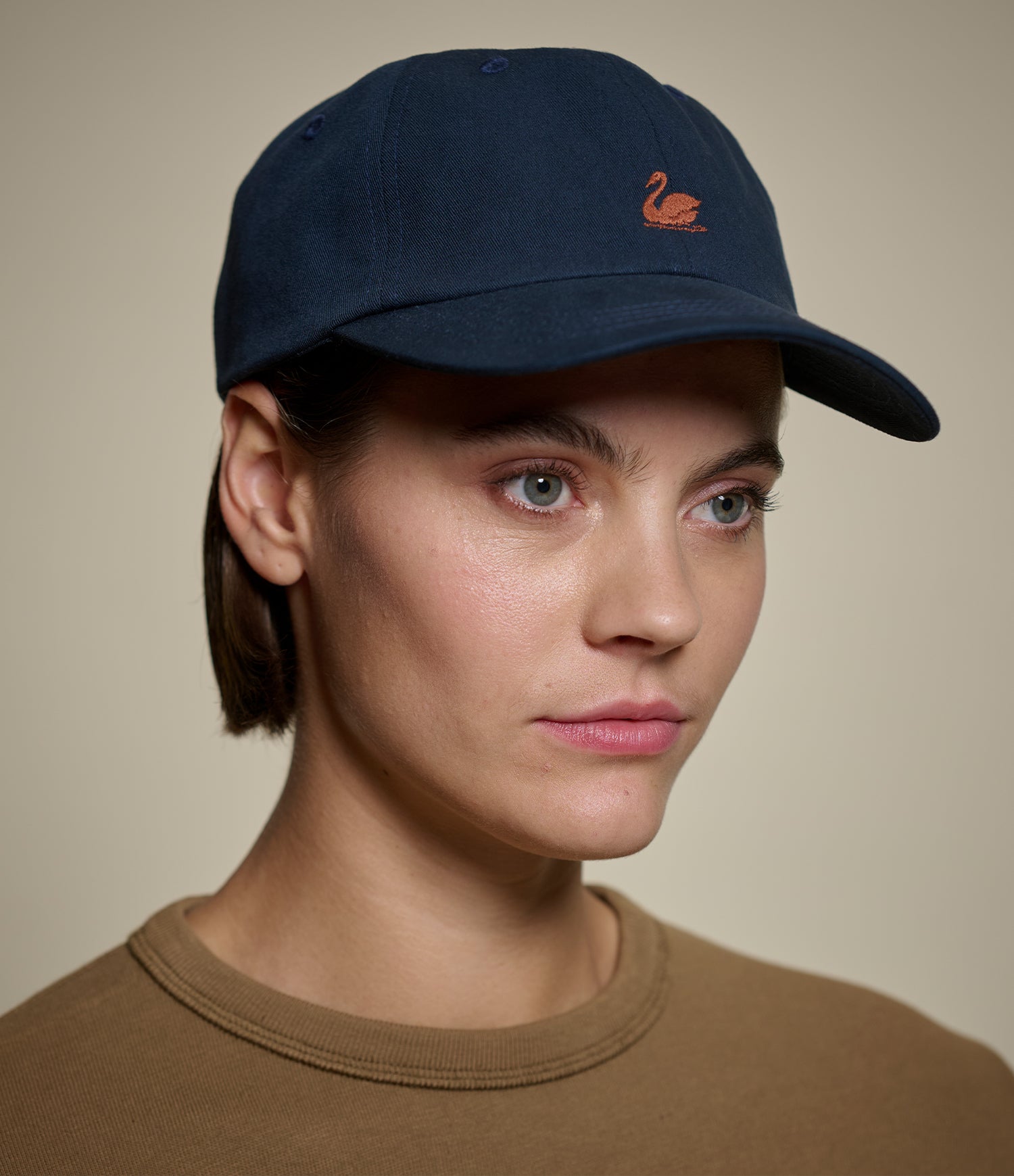 Gorra MERZ B SCHWANEN Swan Logo Cotton Twill Night Blue / Nut