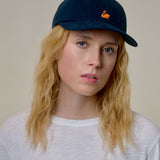 MERZ B SCHWANEN Schwanen-Logo Baumwolltwill Nachtblaue Kappe