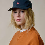 MERZ B SCHWANEN Swan Logo Cotton Twill Charcoal Cap