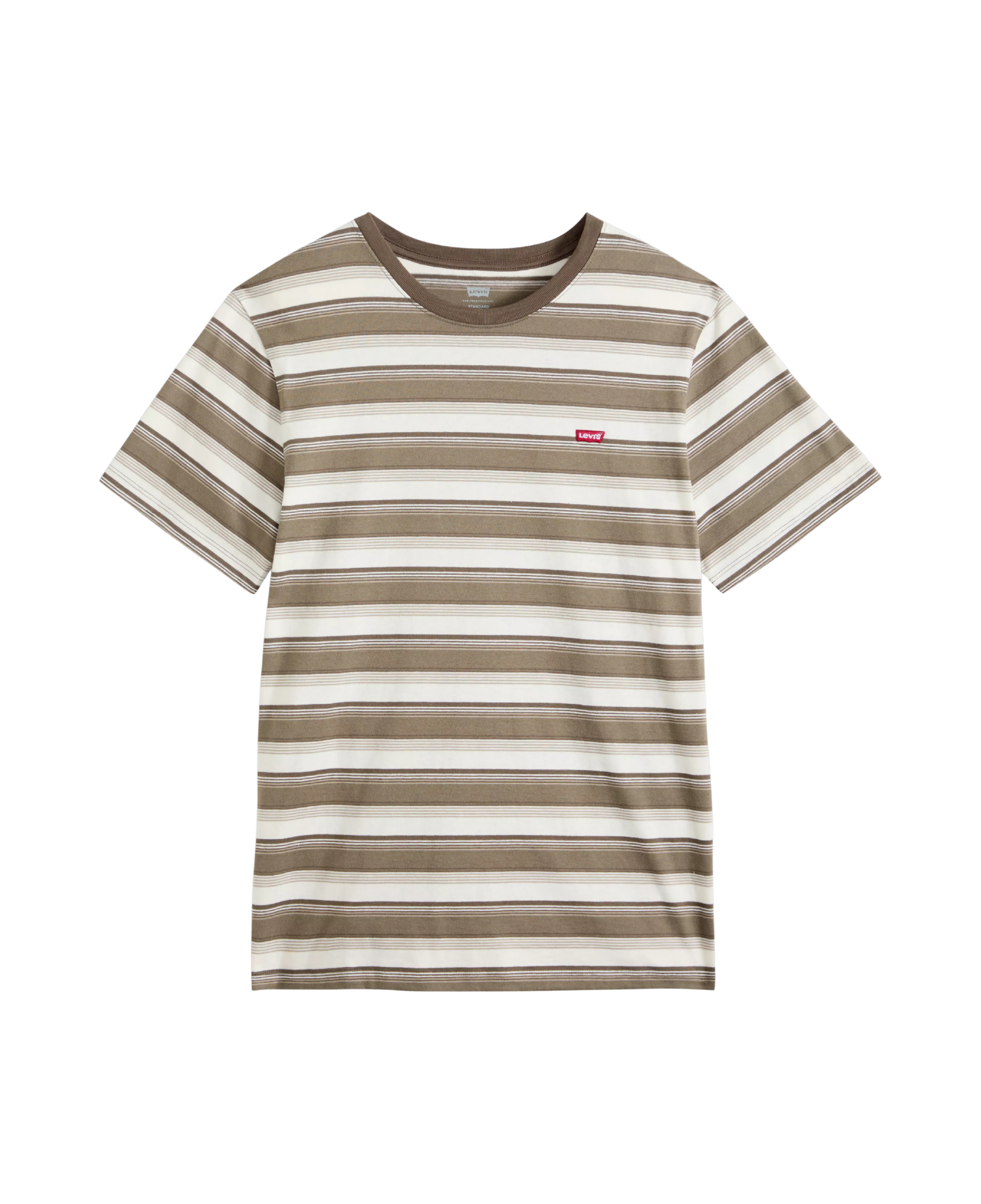 Camiseta LEVI'S® Original Housemark Jen Stripe Maitake Brown - ECRU