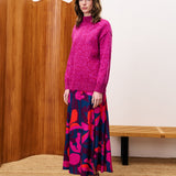 Falda FRNCH Burmese Geo Flowers