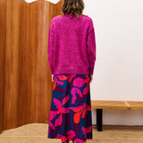 Falda FRNCH Burmese Geo Flowers