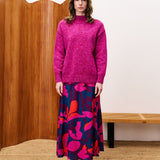 Falda FRNCH Burmese Geo Flowers