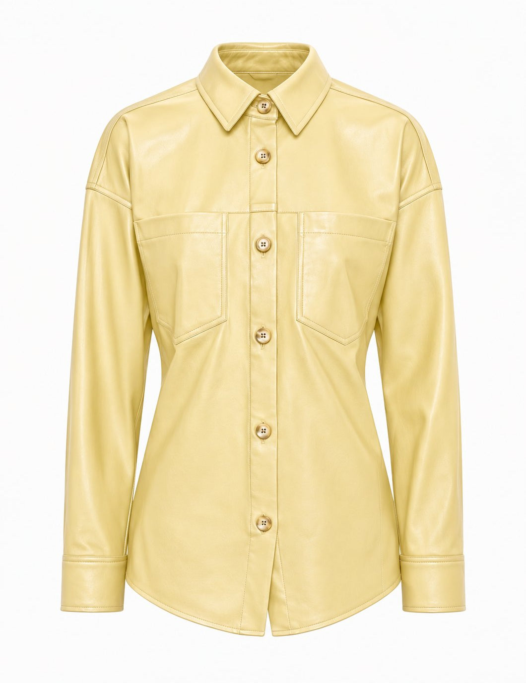 Camisa FRNCH Takayama Amarillo Mantequilla, vista frontal