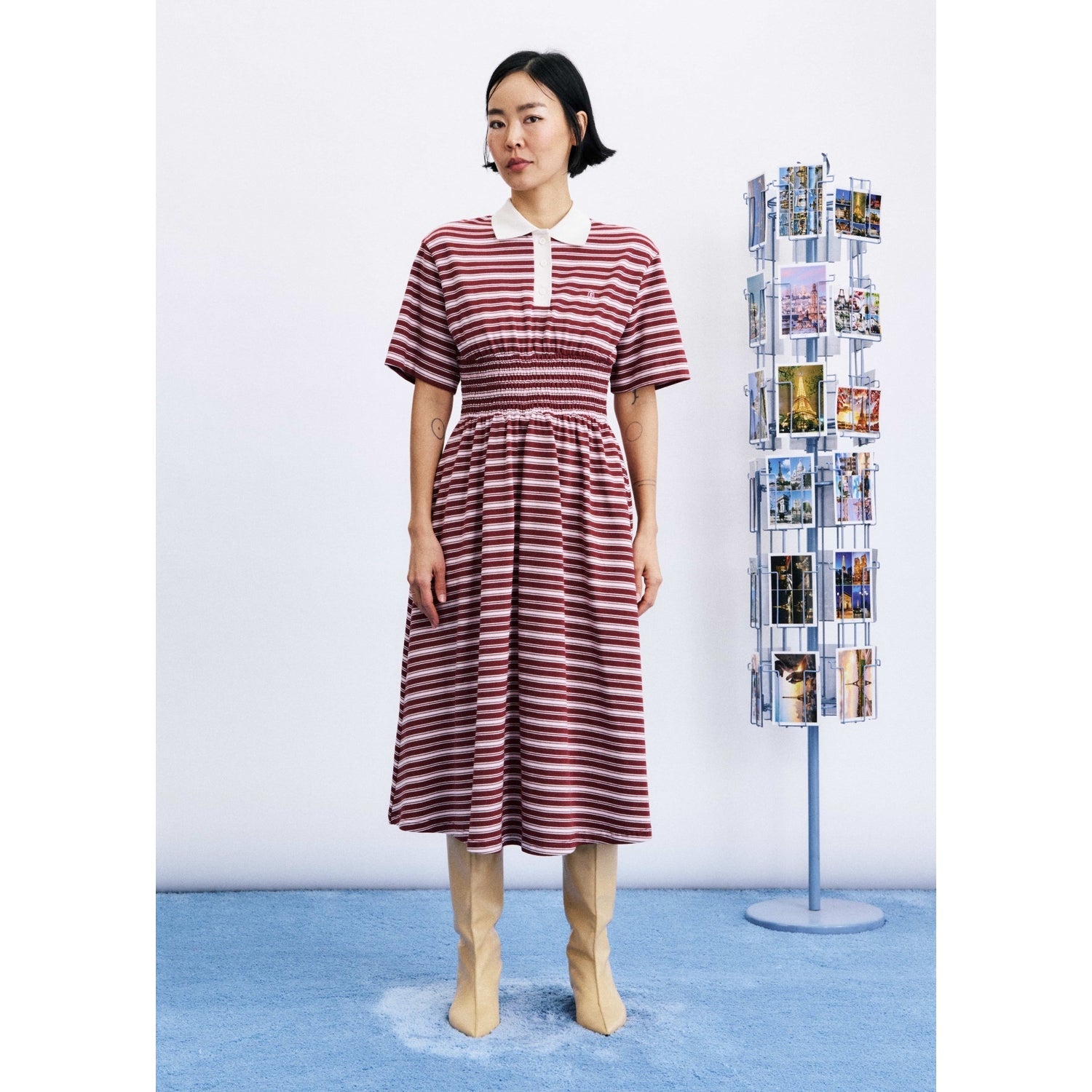 Vestido FRNCH Misen Burdeos – fotografía oficial