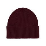 Unisex Beanie Recycled Merino Wool Oxblood Red