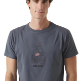 Camiseta SCOTTA Moto Girl Gris Oscuro