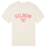 Camiseta SILBON Raqueta Media Crema