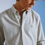 Camisa BEN SHERMAN Oxford Stripe Sage