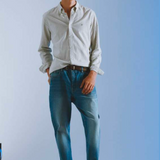 Camisa BEN SHERMAN Oxford Stripe Sage
