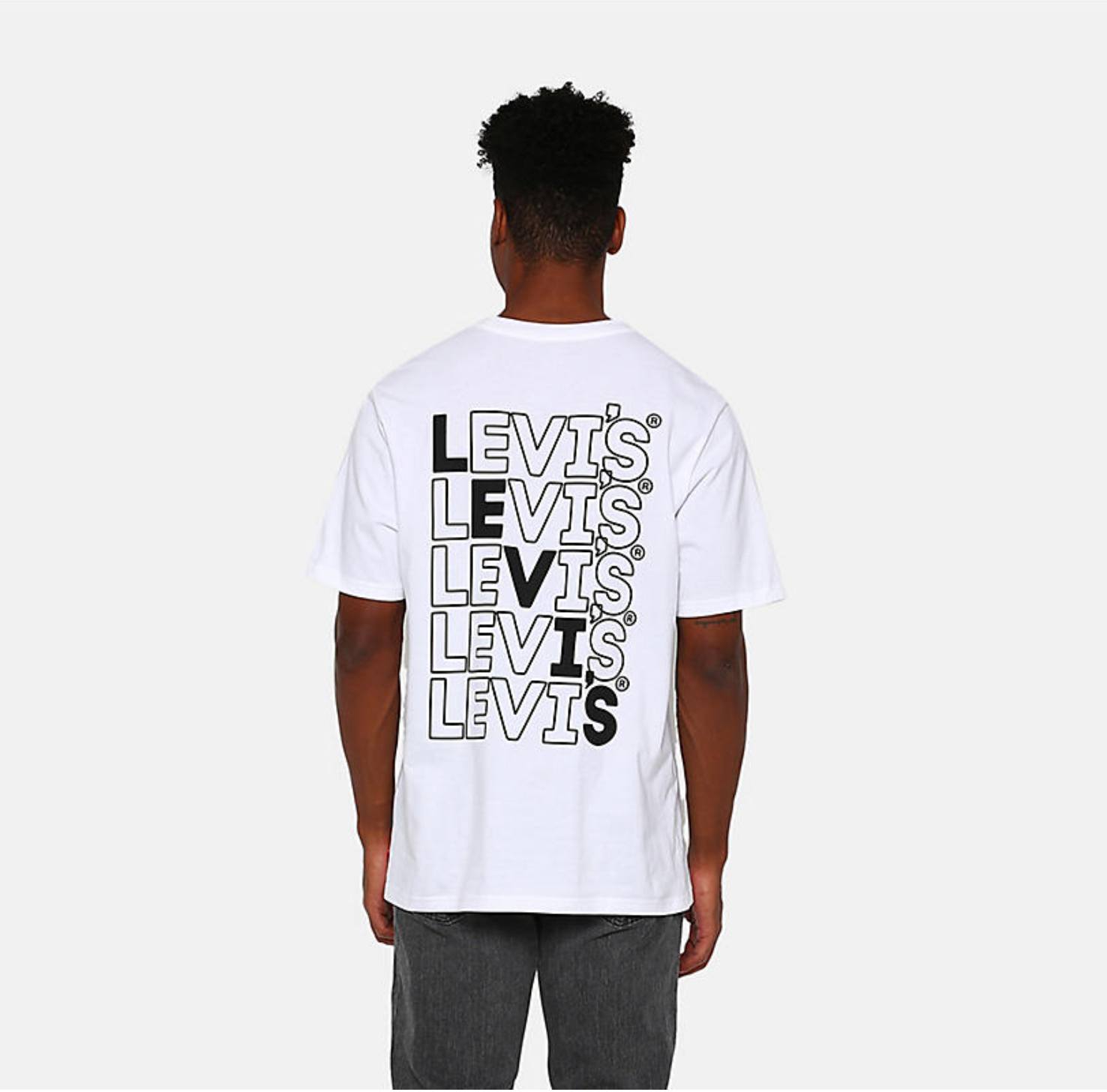 Camiseta Levi's® Stairstep Logo White