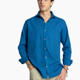 MEDUSA BAY Indigoblaues Piqué-Hemd