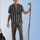 Camisa BEN SHERMAN Block Geo Jacquard Twilight Denim