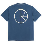 Camiseta POLAR SKATE CO Contrast Stroke Logo Grey Blue