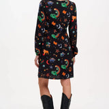 Vestido SUGARHILL Oksana Mini Black, Zodiac Rainbow Skies