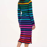 Vestido SUGARHILL Liselle Multi, Staggered Rainbow