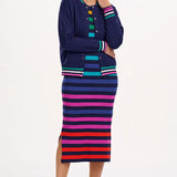 Vestido SUGARHILL Liselle Multi, Staggered Rainbow