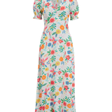 SUGARHILL Maryjane Off-White Tropical Hummingbird Dress