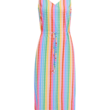 SUGARHILL Gilly Midi Dress Multi Rainbow Circles