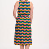 Vestido SUGARHILL Rory Midi Multi Rainbow Waves