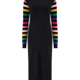 Vestido SUGARHILL Liselle Black, Rainbow Sleeves
