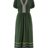 Vestido SUGARHILL Renee Midi Olive Ric Rac