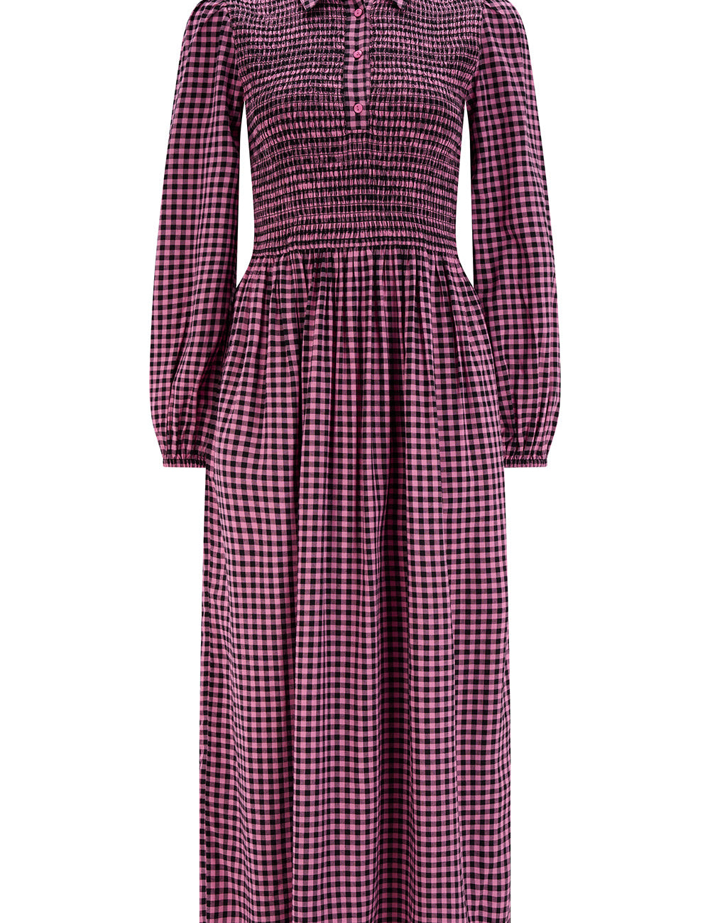 Vestido SUGARHILL Diana Midi Rose Gingham — vista frontal del producto