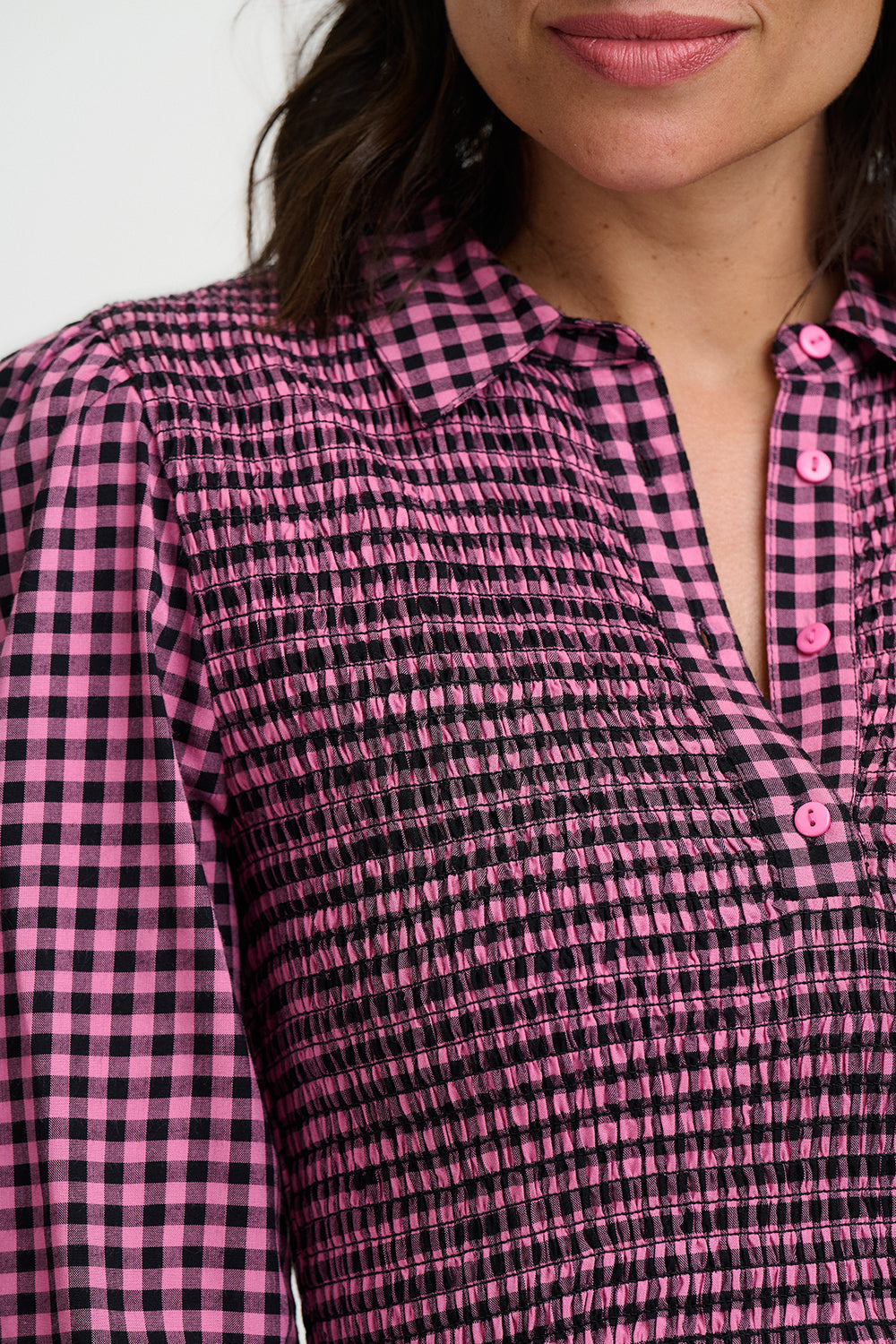 Vestido SUGARHILL Diana Midi Rose Gingham — vista 4