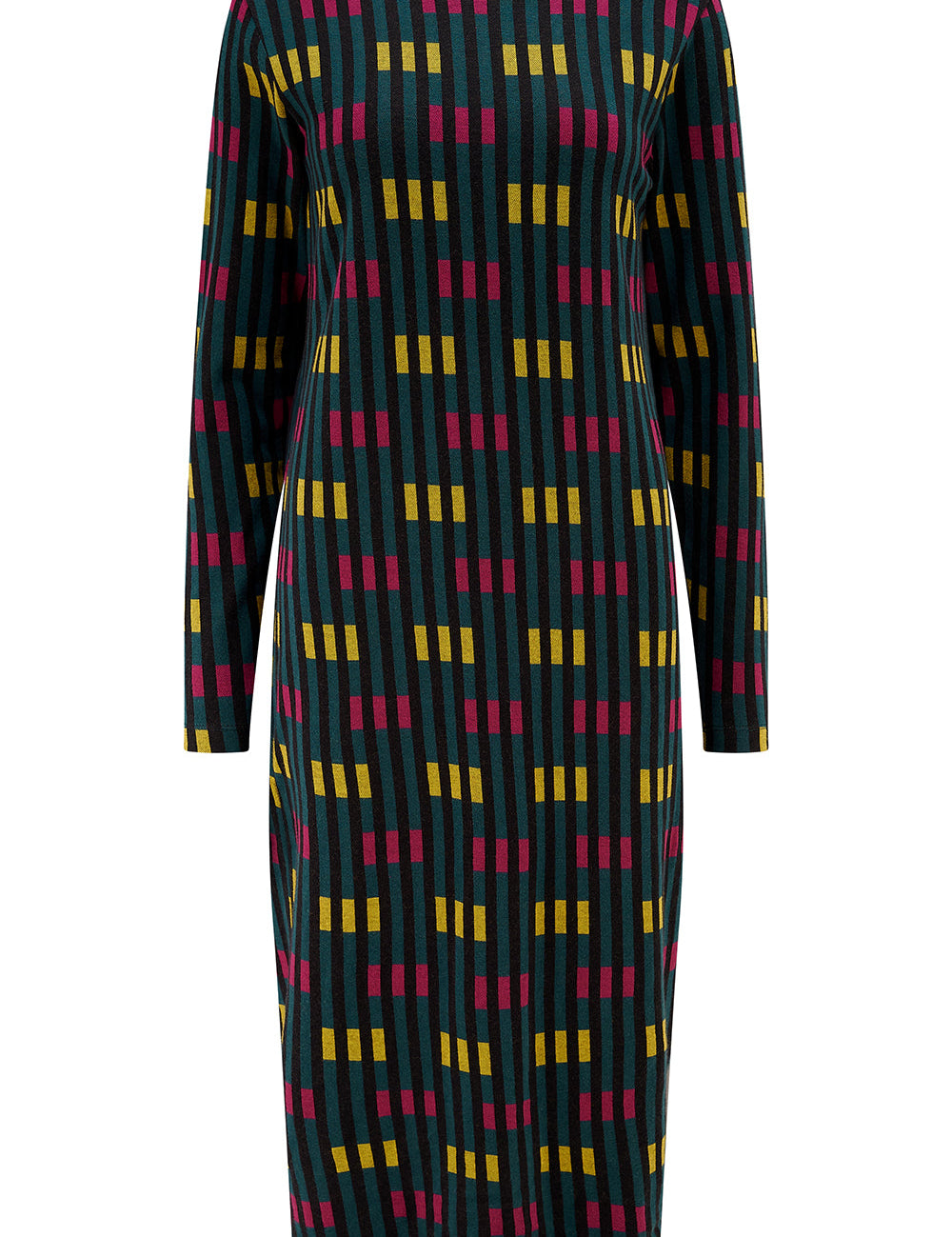 Vestido SUGARHILL Bree Midi Petrol Lights — vista frontal del producto