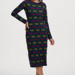 Vestido SUGARHILL Bree Midi Petrol Lights — vista 2