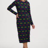 Vestido SUGARHILL Bree Midi Petrol Lights — vista 2