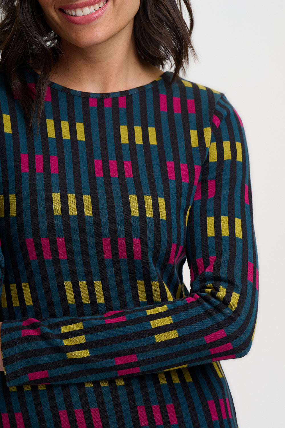 Vestido SUGARHILL Bree Midi Petrol Lights — vista 3