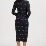Vestido SUGARHILL Bree Midi Petrol Lights — vista 5