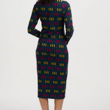 Vestido SUGARHILL Bree Midi Petrol Lights — vista 5