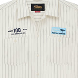Camisa DEUS EX MACHINA Forecourt Stripe Dirty White