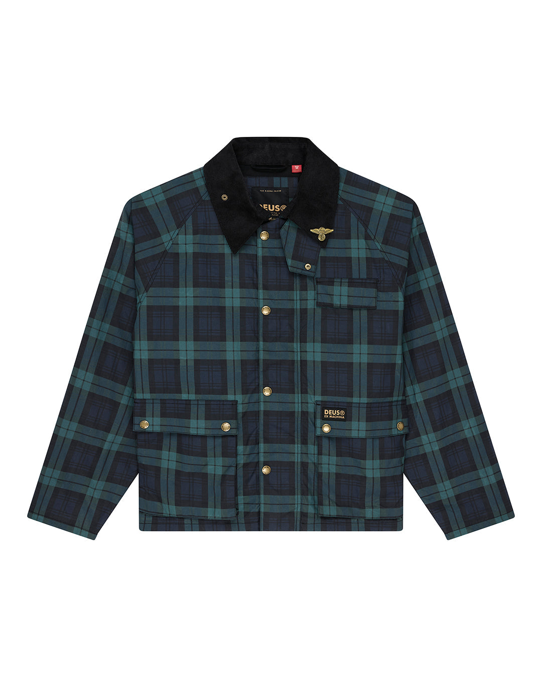 Chaqueta DEUS EX MACHINA Marsden Hunting Green Check - vista oficial 3