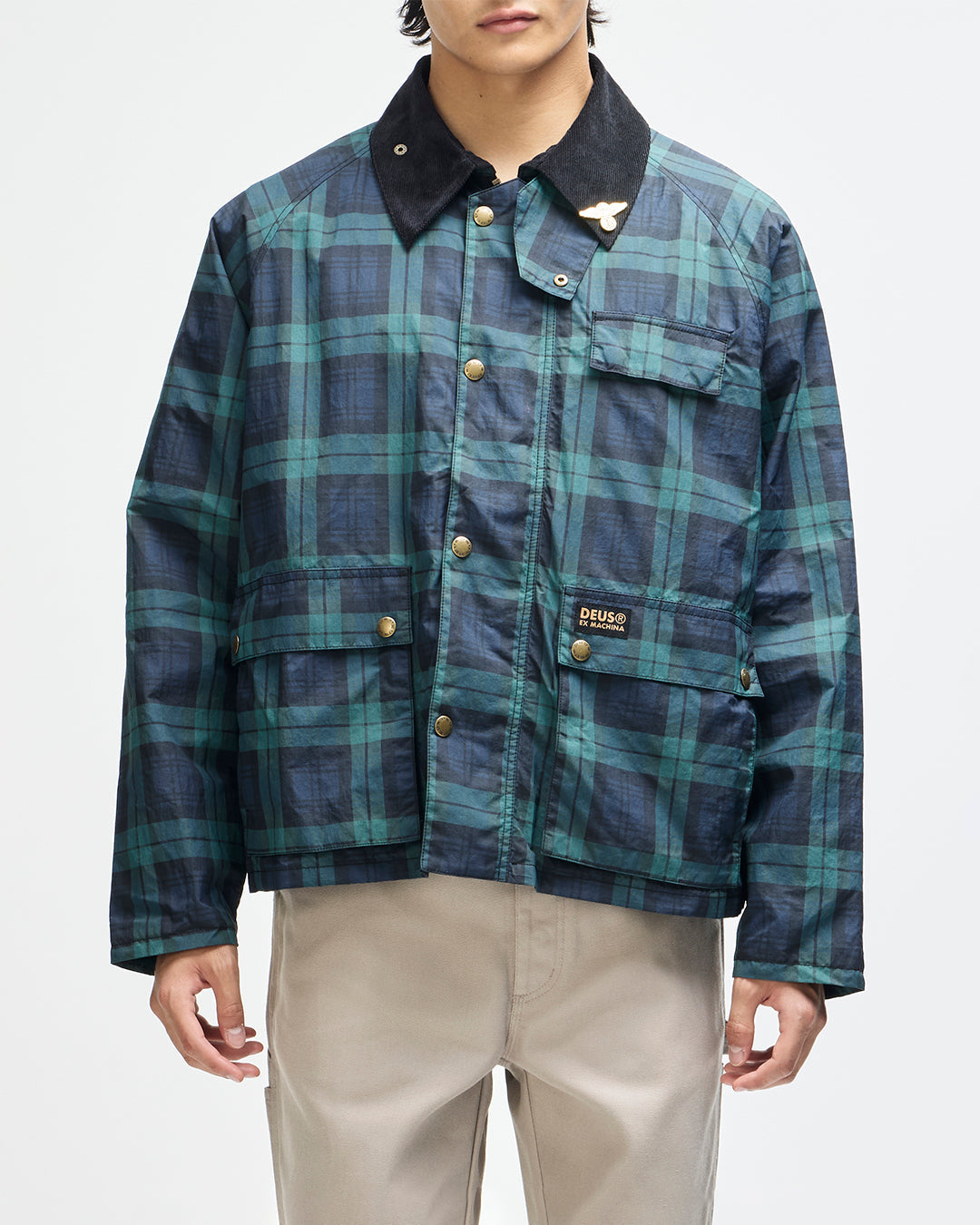 Chaqueta DEUS EX MACHINA Marsden Hunting Green Check - vista oficial 1