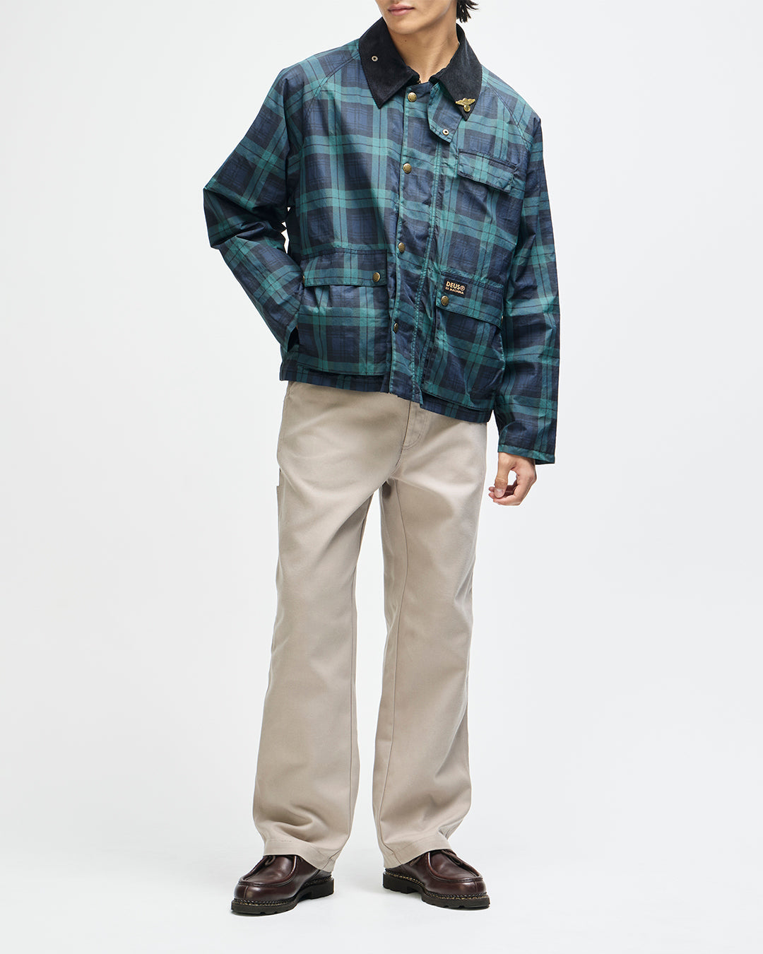 Chaqueta DEUS EX MACHINA Marsden Hunting Green Check - vista oficial 6