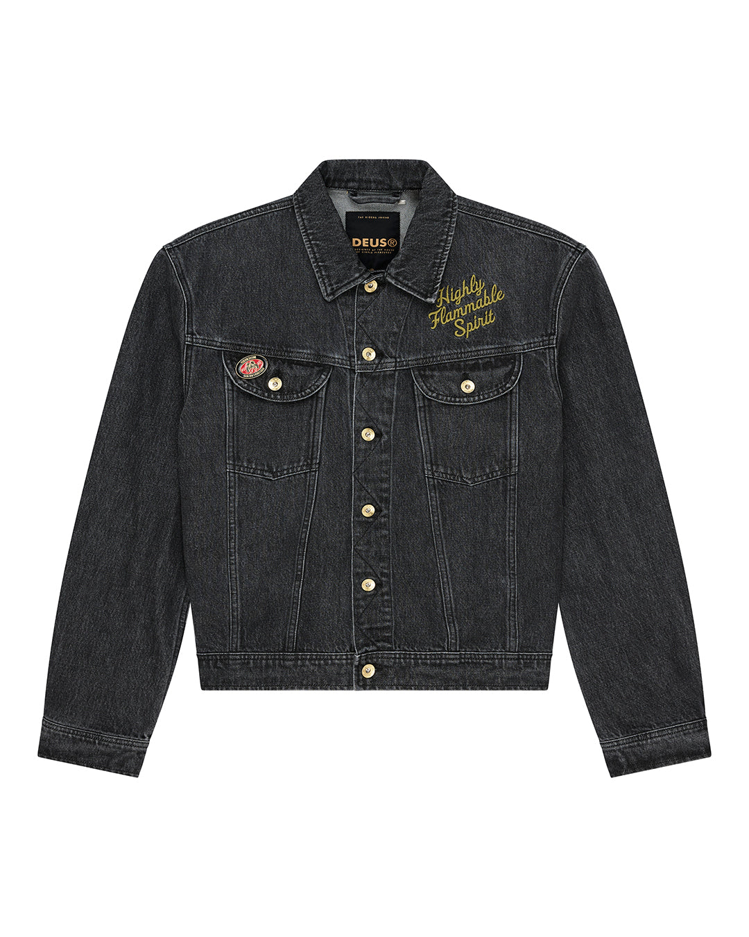 Chaqueta DEUS EX MACHINA Unchained Trucker Washed Black - vista oficial 3
