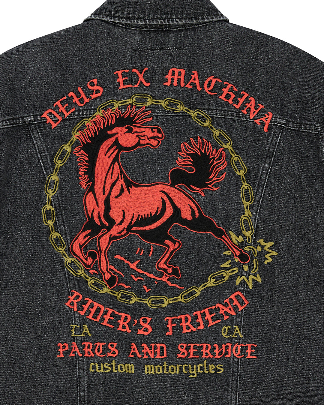 Chaqueta DEUS EX MACHINA Unchained Trucker Washed Black - vista oficial 8