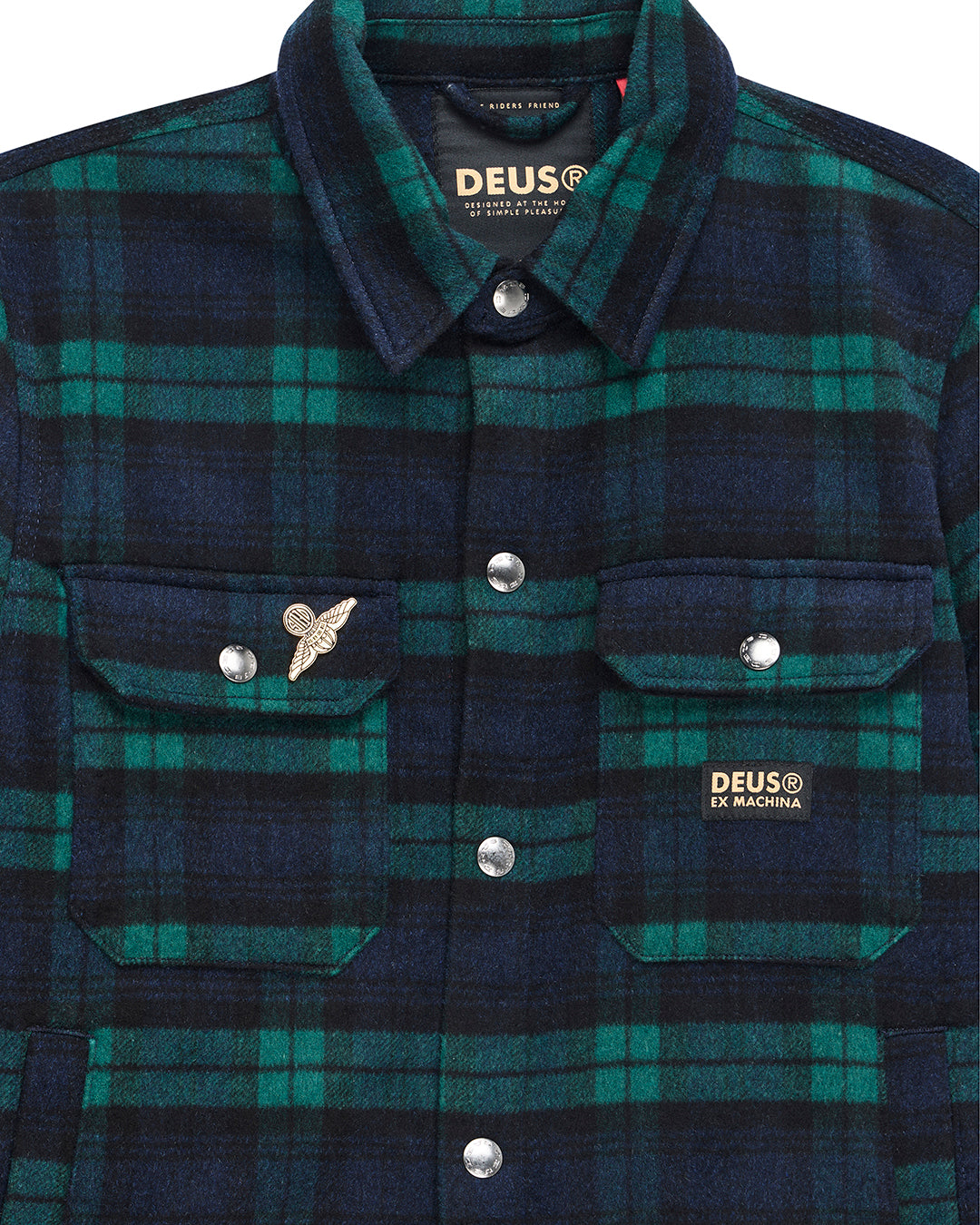 Camisa DEUS EX MACHINA Maxwell Check Green Check - vista oficial 8